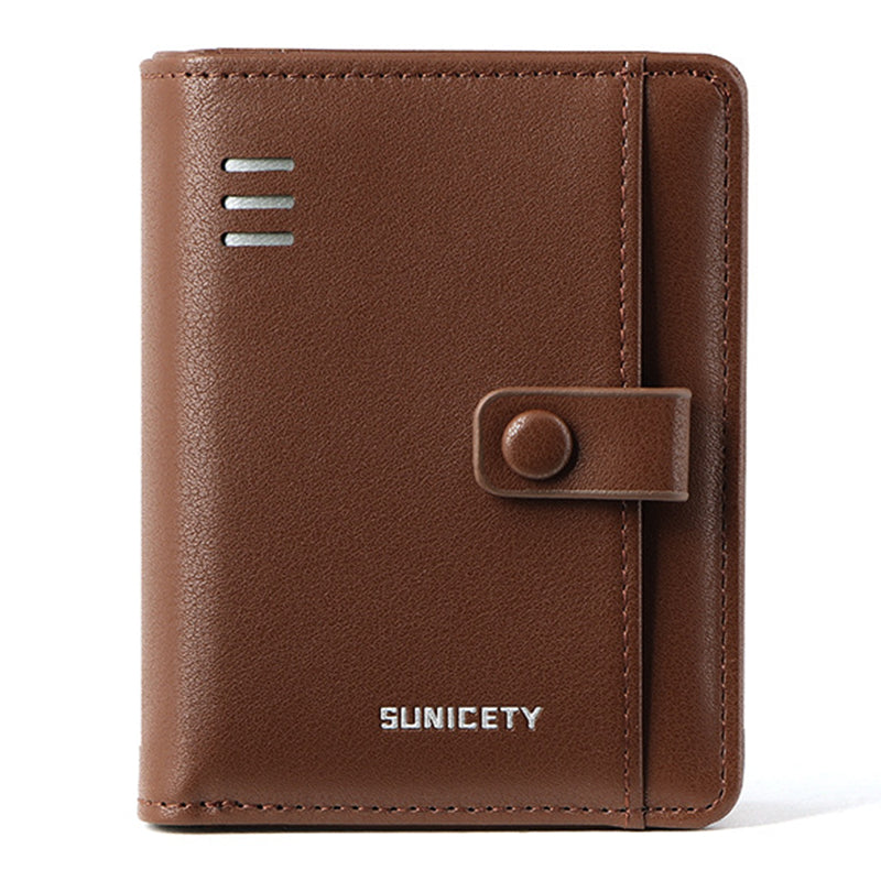 SUNICETY Business Style Wallet for Men Anti-Scratch PU Leather RFID Blocking Cash Money Storage Pouch Card Carrying Bag with Multiple Card Slots SUNICETY Business Style Wallet for Men Anti-Scratch PU Leather RFID Blocking Cash Money Storage Pouch Card Carrying Bag with Multiple Card Slots